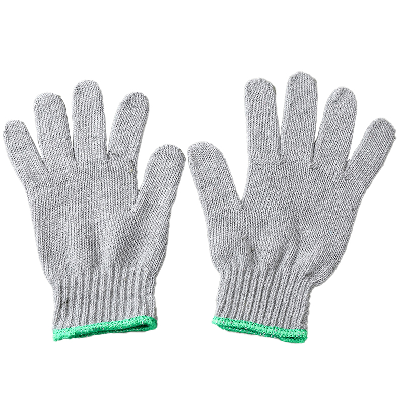 Breathable Grey Cotton Yarn Hand Gloves