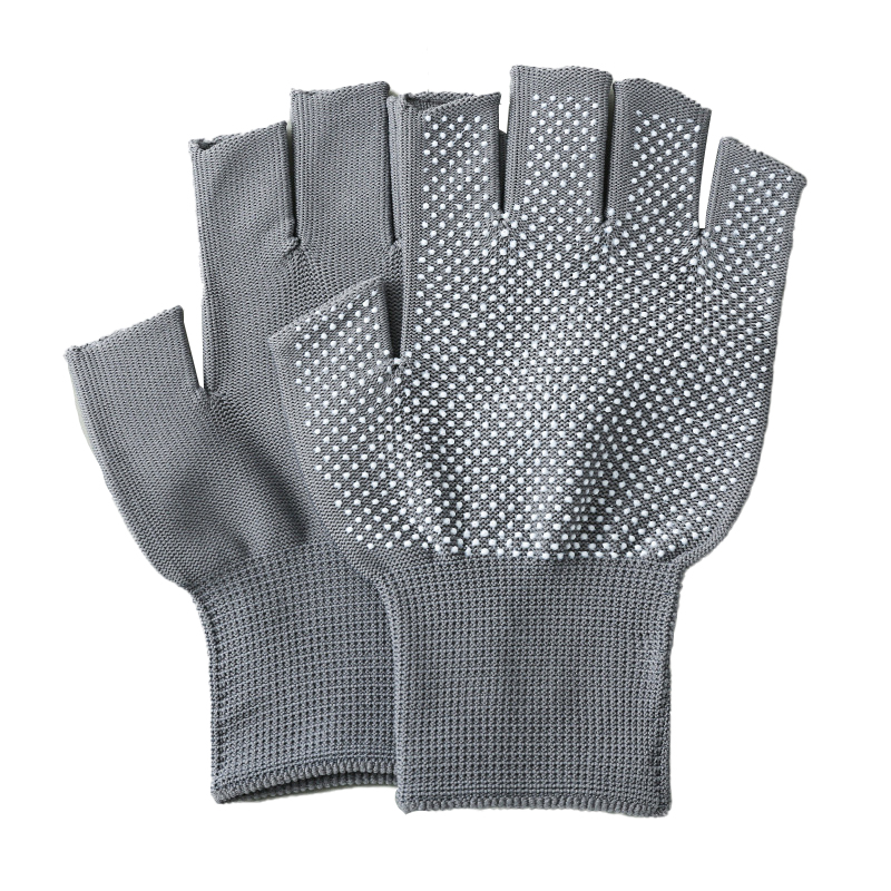 Anti-skidding Half-finger Protective Black Gloves