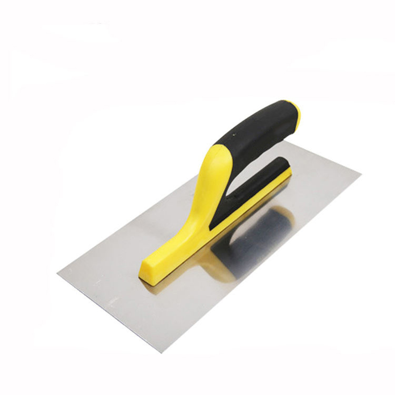 Professional Plastering Equipment Rust proof Yellow and Black Handle Mirror Polished Brickwork Trowel