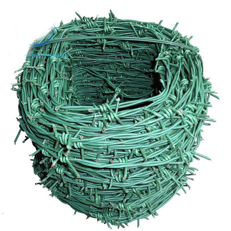 Cheap Plastic Barb Wire Fence Bulk PVC Coated Barbed Wire