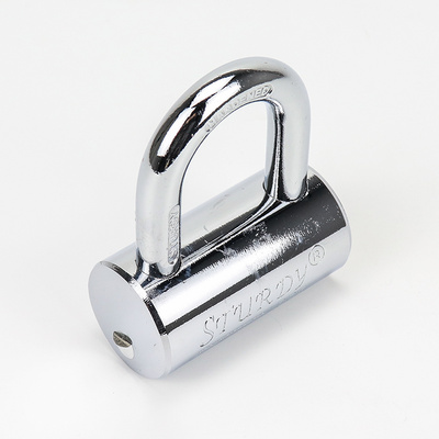 Chrome Plated Door Lock Hammer Cylinder Iron Padlock With Keys