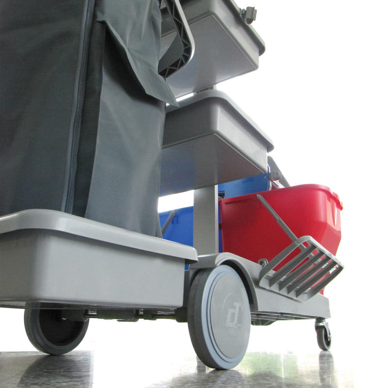 Plastic Cleaning Carts with Mop Bucket