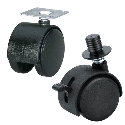 Black Nylon Swivel Caster Computer Desk Wheel