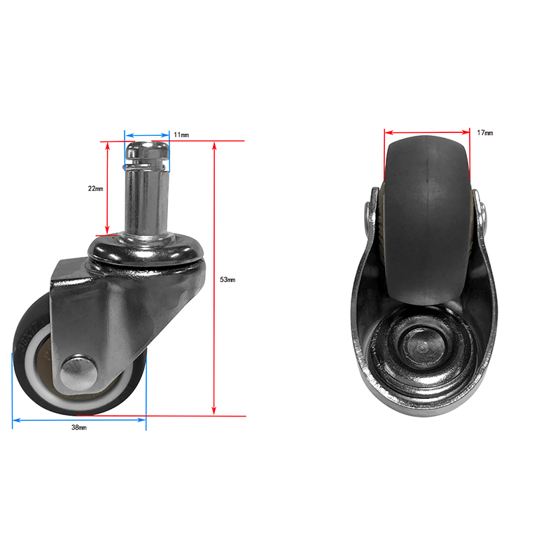 Mute Office Chair Computer Chair Caster 1.5 Inch Swivel Caster