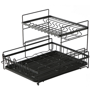 Two-tier Drying Dish Rack Kitchenware Organizer Storage Rack