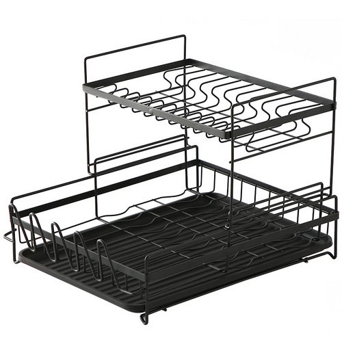Two-tier Drying Dish Rack Kitchenware Organizer Storage Rack