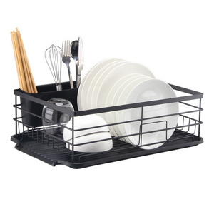 One Layer Dish Rack With Plastic Tray Holding Dishes Kitchen Storage Holder Kitchen Dish Holder