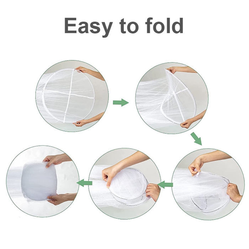 White Pink Foldable Protected Baby Adults Mosquito Net Double Bed for Canopy Bed with Storage Bag