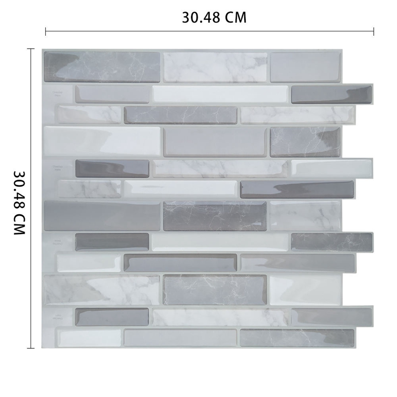 Tile Wall Sticker Home Decor 3d Pvc Sticker Covers for Kitchen Cupboard Bathroom Wallpaper Waterproof Wallpaper