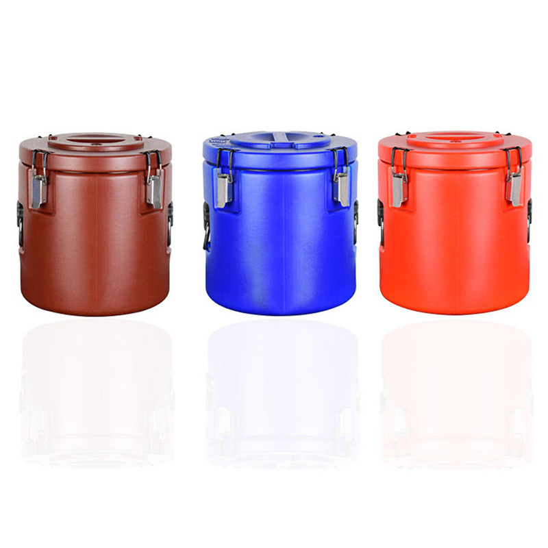 Stainless Steel Heat Temperature Preservation Insulation Barrel Pot Double Wall Lid Large Container
