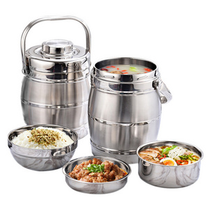 Stainless Steel Heat Preservation Pot Drum 1600ml Heat Preservation Lunch Box