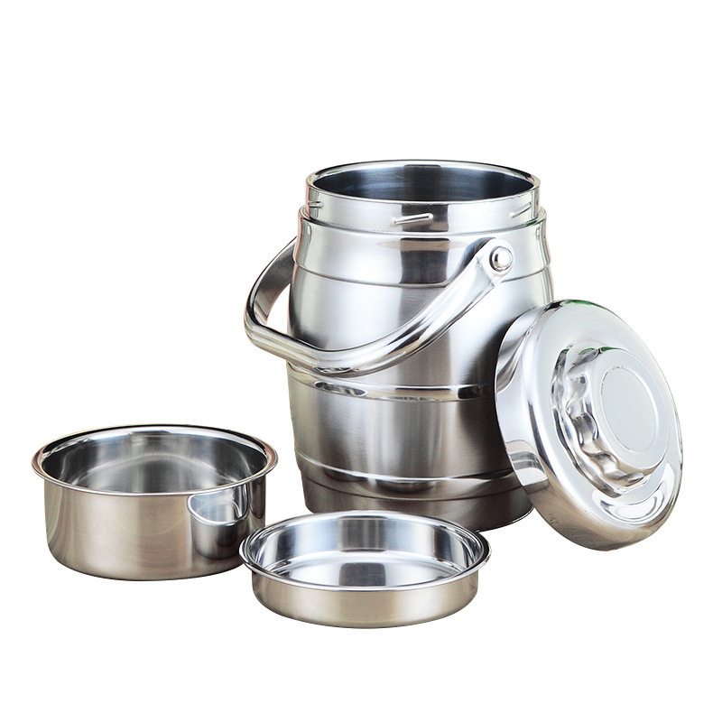 Stainless Steel Heat Preservation Pot Drum 1600ml Heat Preservation Lunch Box
