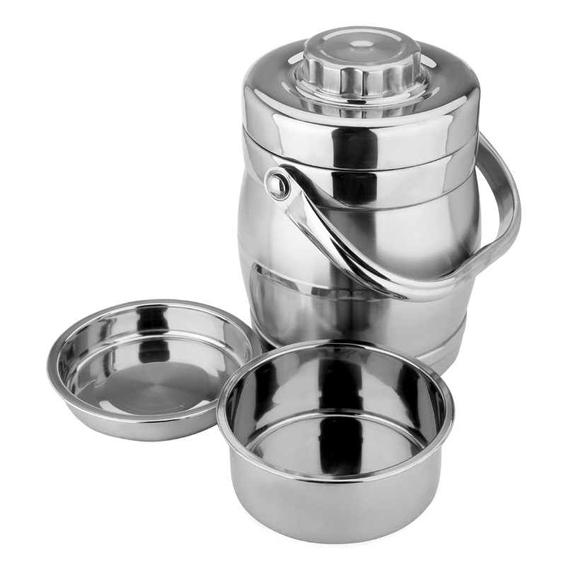 1.6L Double Drum Type Insulation Pot Insulation Bucket Stainless Steel