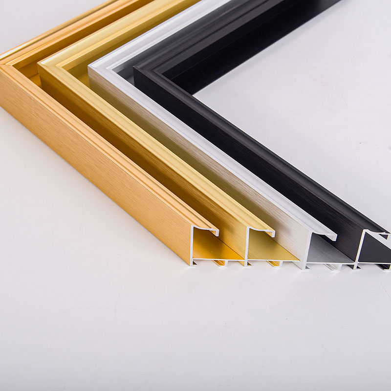 Home Decor Display Picture Modern Fashion Black Golden Aluminum Frame Moulding