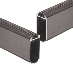 Sturdy Aluminum Extrusion Seamless Extruded Oval Tube Closet Rod Accessories For Furniture