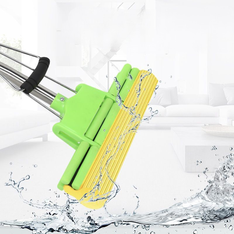 Cotton Mop Large Durable Sponge Mop Roller Squeeze Mop to Absorb Water