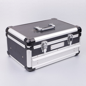 Multifunctional Black Aluminum Alloy Carrying Case with Drawer