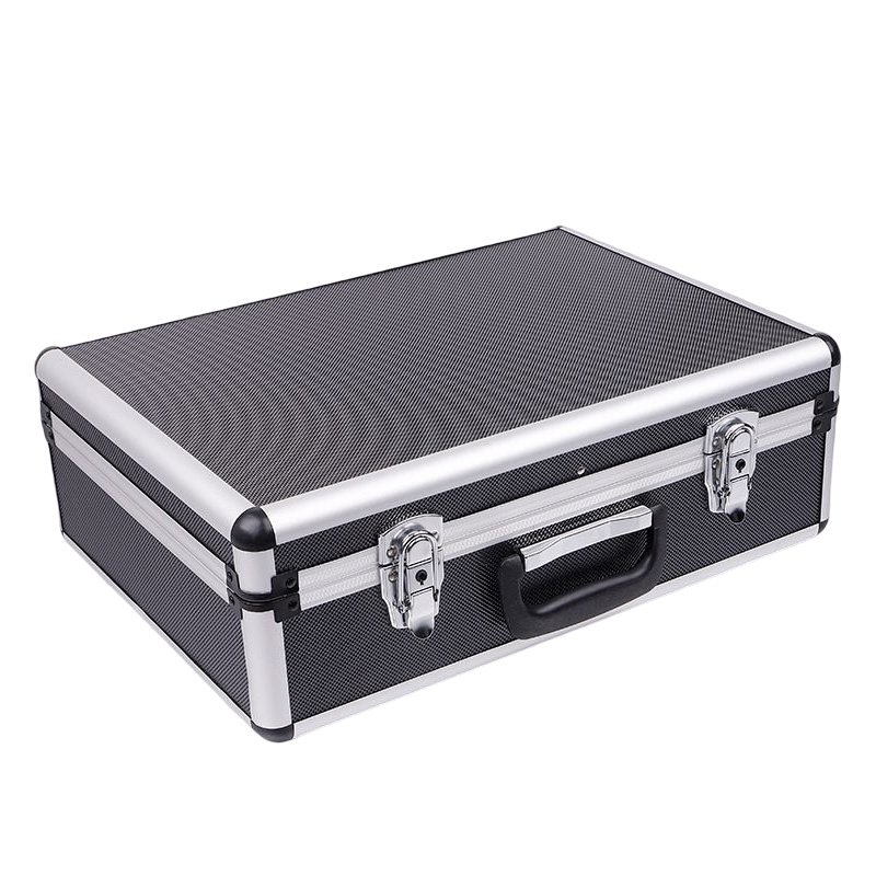 Aluminum Enclosure Cases Aluminum Toolbox Hard Carrying Case Aluminum Black Custom Case with EVA Dividers
