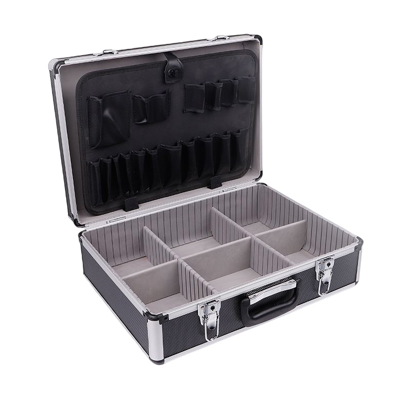 Aluminum Enclosure Cases Aluminum Toolbox Hard Carrying Case Aluminum Black Custom Case with EVA Dividers