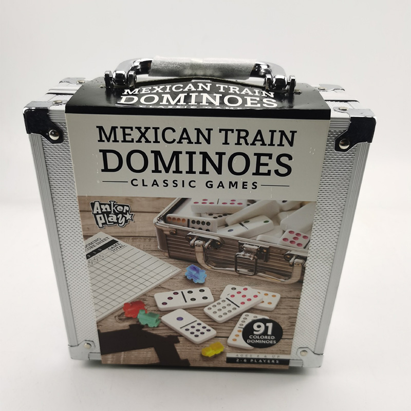 Train Dominoes Game in Aluminum Carry Case