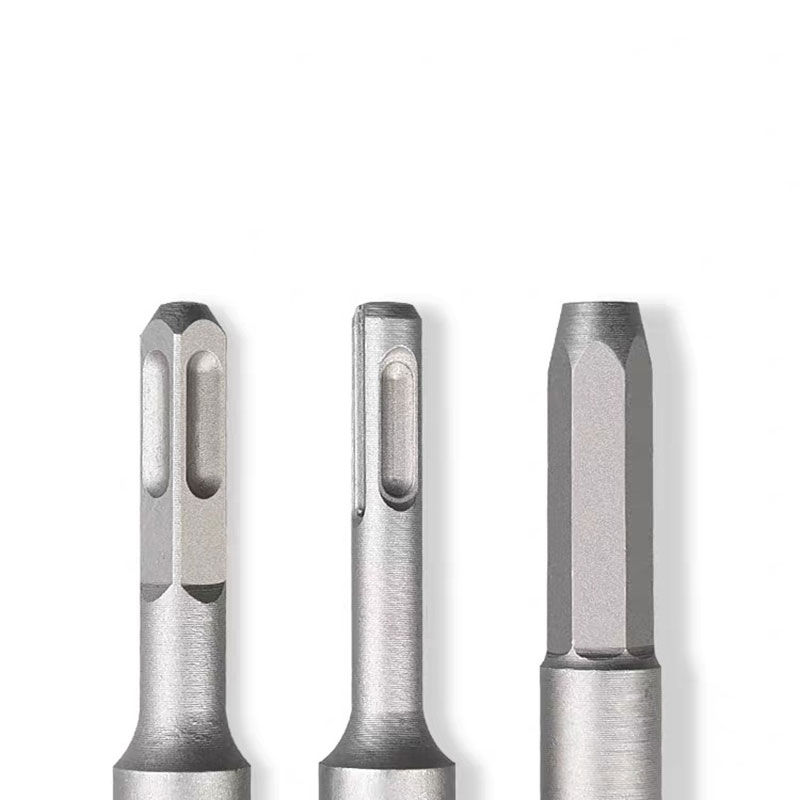 Electric Hammer Drill Bit Square Handle Two Pits Two Grooves Impact Alloy Through Wall Drill