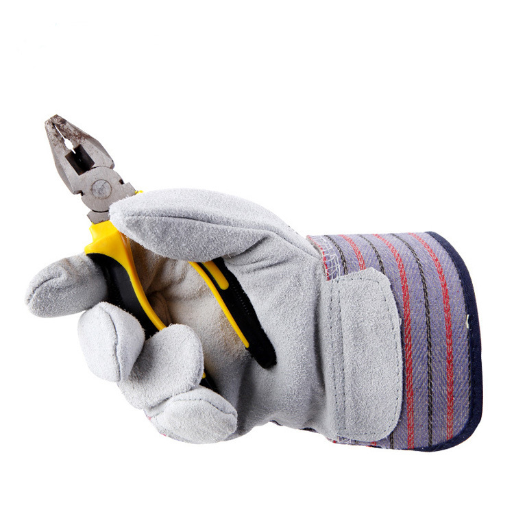 Safety Cow Split Leather Working Gloves Welding Gloves