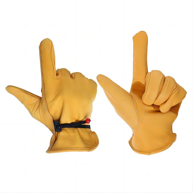 Cow Split Leather Welding Working Construction Gloves For Men