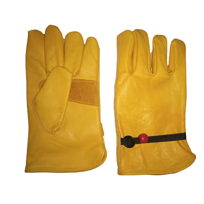 Cow Split Leather Welding Working Construction Gloves For Men