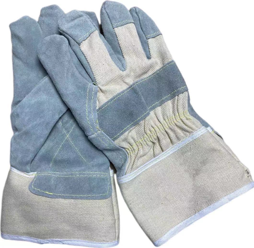 Heat Insulation Cow Split Leather Welding Working Gloves