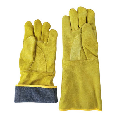 Heat Resistant Wear Resistant Thickened Labor Leather Welding Gloves