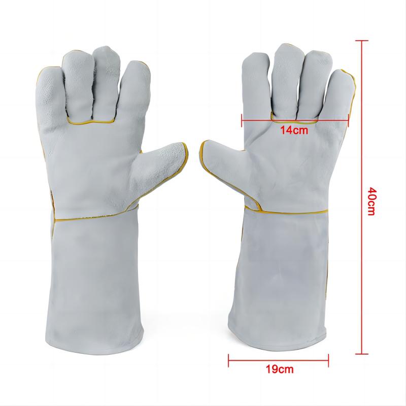 Wear Resistant Labor Gloves Cowhide Heat Resistant Safety Thickened Welding Gloves