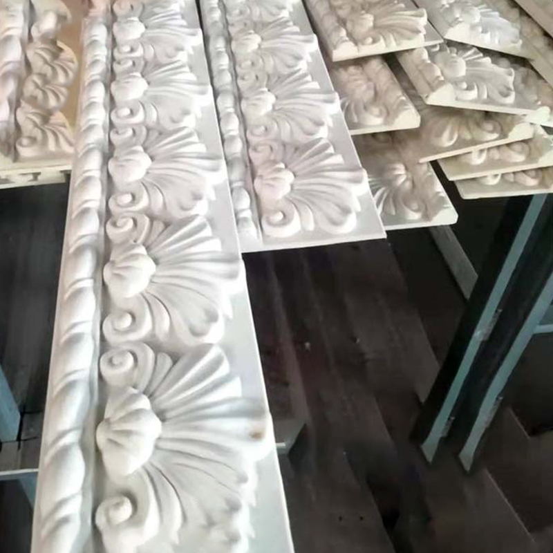 Chinese Mahogany Gold Painted PU Line PU Carved Gold And Silver Flat Line Top Corner Line Antique Silver Decorative Line