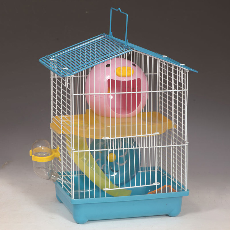 Custom 22.5x17x30cm Small Animal Hamster Wire Mesh Cages Hamster Play House