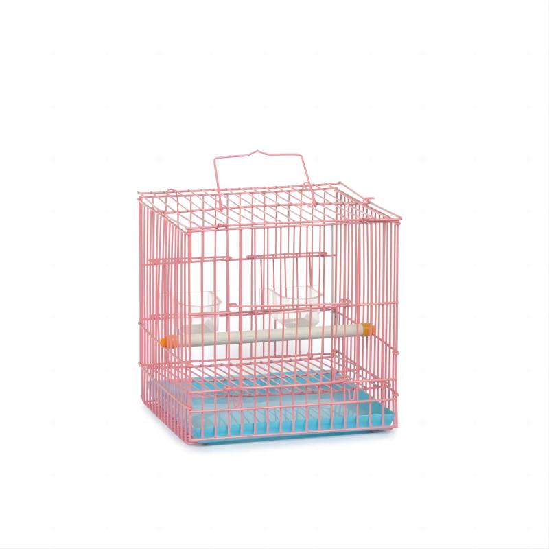 21.5X21.5X22.5cm Pink Simple Pet Products Pet Metal Bird Cage