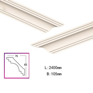 Ceiling Decoration European PU Line Plain Surface PU Internal Corner Line Top Corner Line