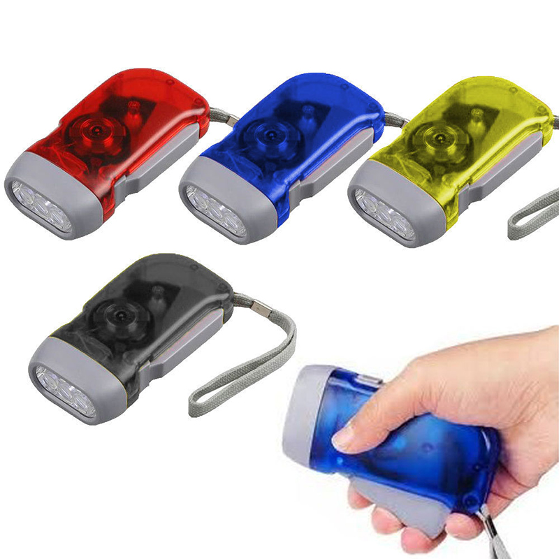 3led Hand-kneading Light Flashlight Self-generating Flashlight