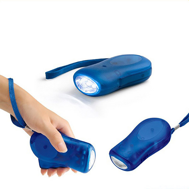 3LED Hand Pressure Light Oval Hand Pressure Flashlight