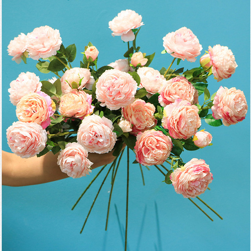 Artificial Silk Flowers Peony Real Touch Peonies SilkPeony Bouquet For Home Wedding Decoration