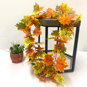 Fall Hanging Plant Artificial Autumn Maple Leaves Garland for Garden Party