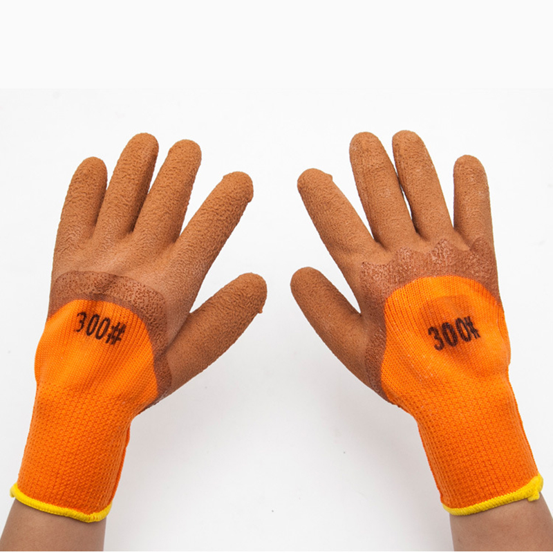 Latex Wrinkled Coated Safety Work Gloves Working Gloves