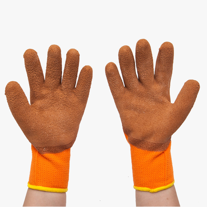 Latex Wrinkled Coated Safety Work Gloves Working Gloves