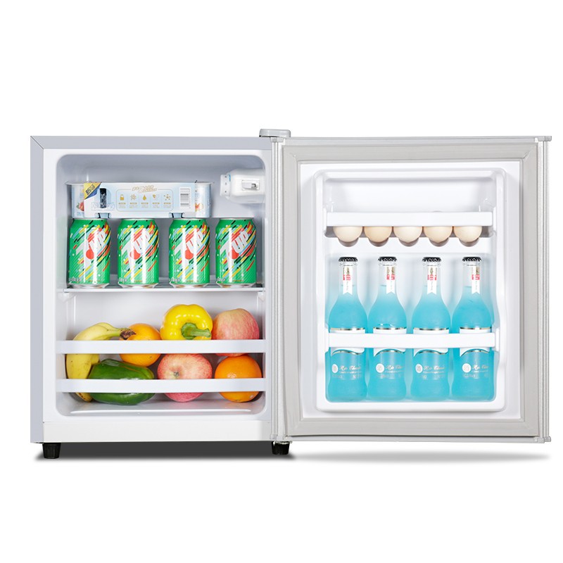 Single Door Small Dormitory Refrigeration Mini 28L Silver Refrigerator