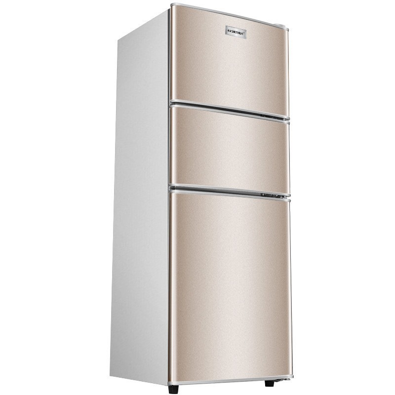Direct Cooling Stainless Steel Three-door Refrigerator For Home