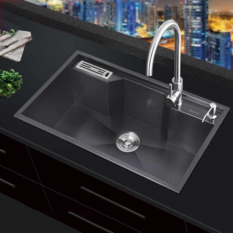 Stainless Steel Basin Nano Black Washing Kitchen Sink