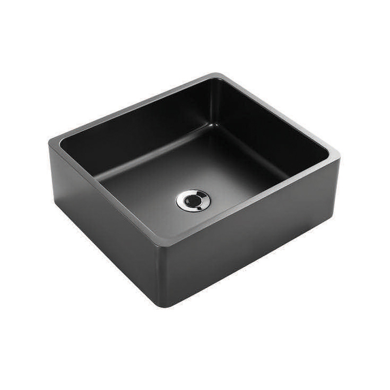 Black Luxury Home Undermount 304 Stainless Steel Kitchen Sink Square & Round Topmount Basin with Nano Coating