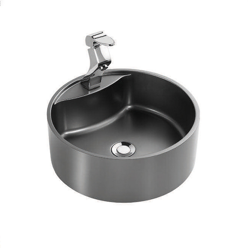 Black Luxury Home Undermount 304 Stainless Steel Kitchen Sink Square & Round Topmount Basin with Nano Coating