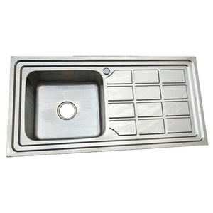 Size 1000x500mm Stainless Steel Kitchen Sink With Plate