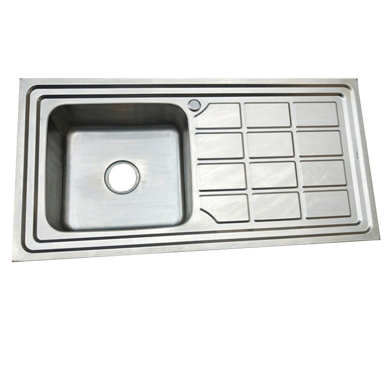 Size 1000x500mm Stainless Steel Kitchen Sink With Plate