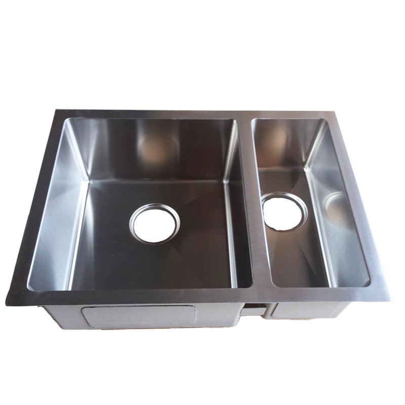 High Quality 201 Stainless Steel Polishing Corner Kitchen Sink