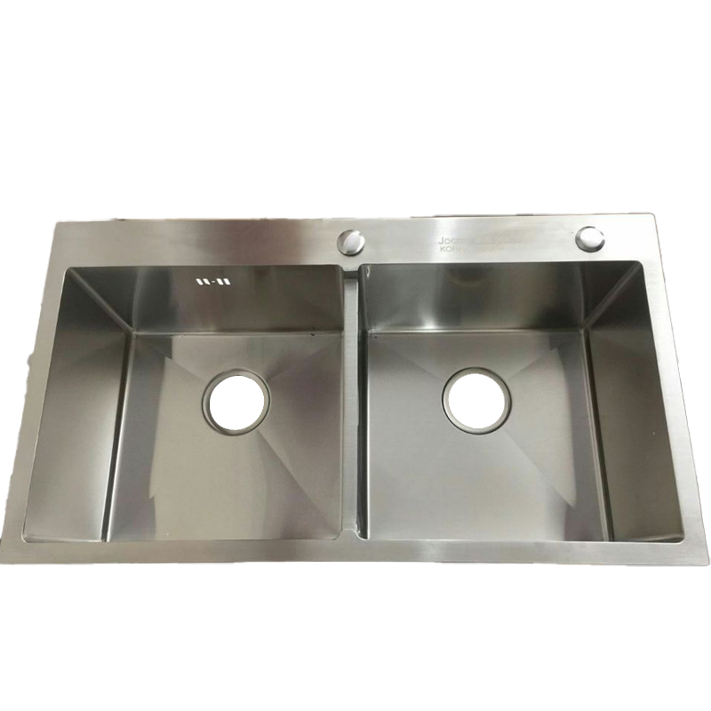 High Quality 201 Stainless Steel Polishing Corner Kitchen Sink